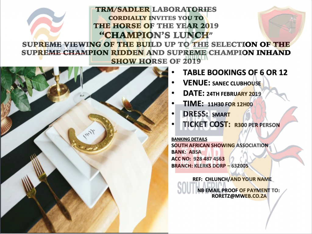 CLICK HERE FOR THE CHAMPIONS LUNCH INVITE